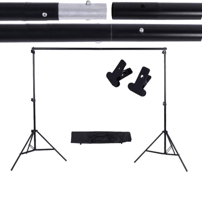 2 * 3m / 6.6 * 9.8ft Adjustable Background Support Stand Photo Backdrop Crossbar Kit with two Clamps  |   Background Stand & Light Stand Background Stand & Light Stand Background Stand & Light Stand