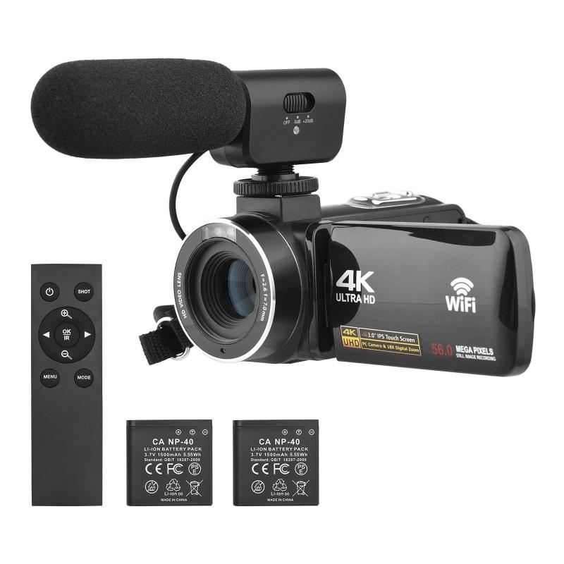 4K Digital Video Camera 3.0 Inch IPS Touchscreen WiFi Camcorder DV Recorder 56MP 18X Digital Zoom  |   Digital Camera Cameras & Camcorders Digital Camera