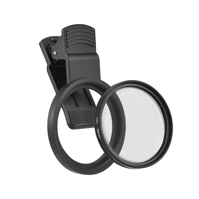 52mm CPL Filter for Phone Camera Lens Clip-on Polarizer Filter with Phone Lens Clip Replacement for iPhone 15/14/13/12/11 and Other Smartphones, for Canon Nikon Sony DSLR Cameras  |   Others Other Camera Accessories Others