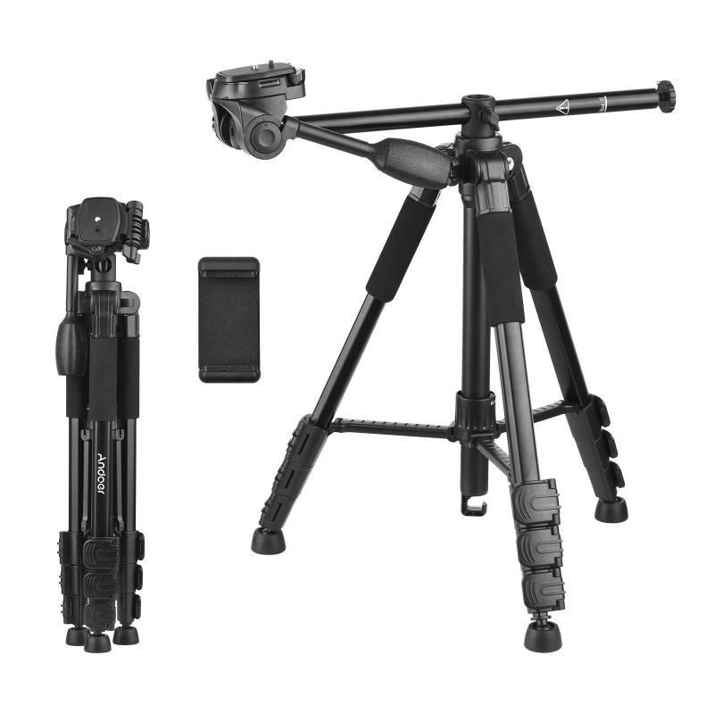 Andoer 157cm/61.8inch Portable Tripod Horizontal Camera Tripod Stand  |   Digital Camera Cameras & Camcorders Digital Camera