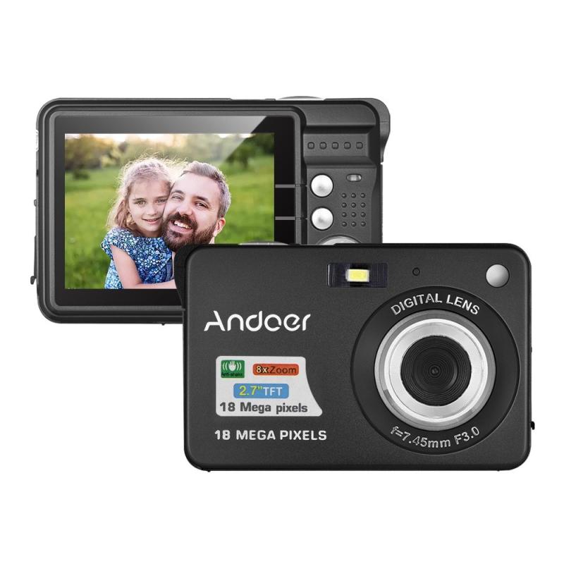 Andoer 18M 720P HD Digital Camera Video Camcorder with 2pcs Rechargeable Batteries 8X Digital Zoom Anti-shake 2.7inch LCD Kids Christmas Gift  |   Digital Camera Cameras & Camcorders Digital Camera