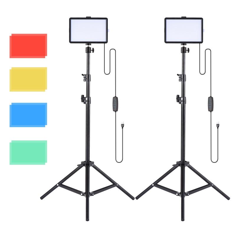 Andoer 2 Pack USB LED Video Lights Kit with 3200K-5500K Fill Lights  |   LED Photography Light Kit LED Photography Light Kit LED Photography Light Kit