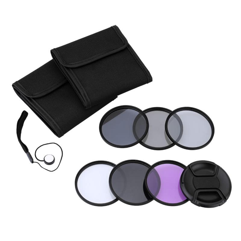 Andoer 49mm UV+CPL+FLD+ND(ND2 ND4 ND8) Photography Filter Kit Set Ultraviolet Circular-Polarizing Fluorescent Neutral Density Filter for Nikon Canon Sony Pentax DSLRs  |   Filter Set Filter Set Filter Set