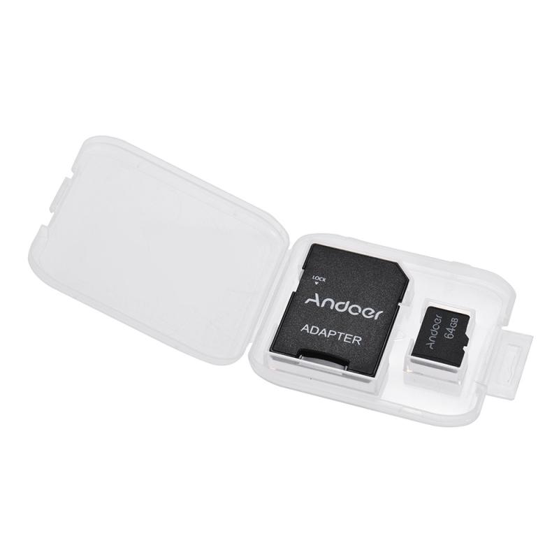 Andoer 64GB Class 10 Memory Card TF Card + TF Card Adapter for Camera Car Camera Cell Phone Table PC Audio Player GPS  |   Memory Card Other Camera Accessories Memory Card