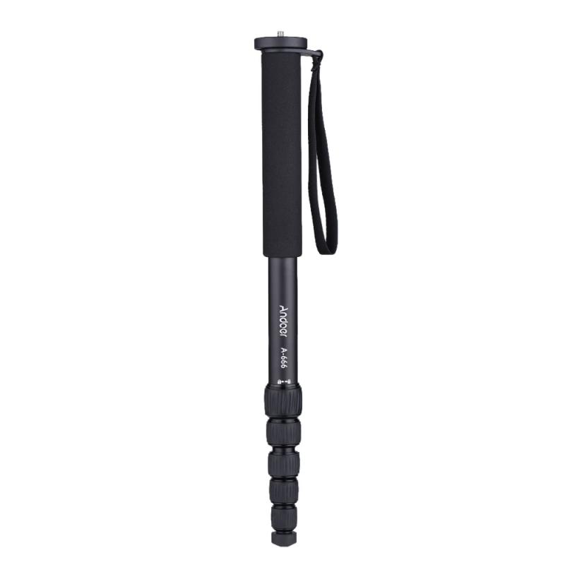 Andoer A-666 181cm/5.9ft Telescoping Aluminum Camera Monopod Unipod Stick 6-Section Max. Load 10kg/22Lbs with Carry Bag for Nikon Canon Sony A7 Pentax Camcorder Video Studio Photography  |   Monopod Tripods & Supports Monopod