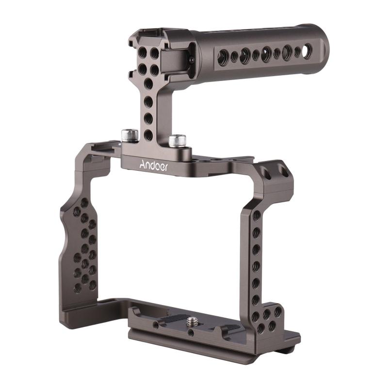 Andoer Aluminum Alloy Camera Cage Kit with Video Rig Top Handle Grip Replacement for Sony A7R III/ A7 II/ A7III  |   Video Cage Video Cage Video Cage