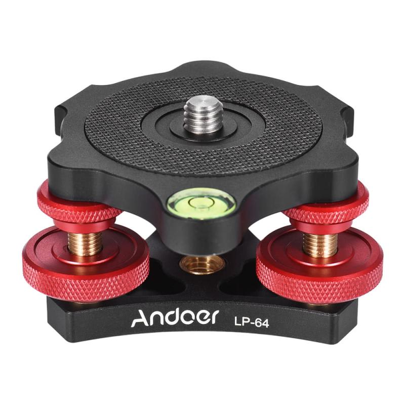 Andoer LP-64 Tripod Leveling Base Tri-wheel Precision Leveler with Bubble Level 3/8″ Screw Aluminum Alloy Max. 15kg/33Lbs  |   Other Tripod Accessories Other Tripod Accessories Other Tripod Accessories