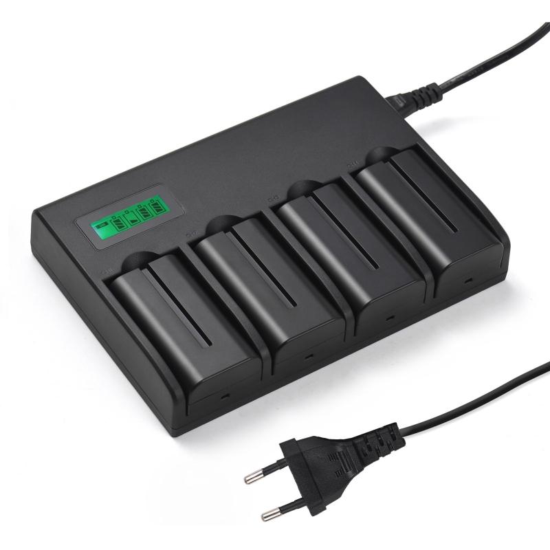 Andoer NP-F550 Battery Charger 4-Slot Charger with LED Indicators 4pcs NP-F550 Batteries  |   Camera Battery & Charger Battery & Charger Accessories Camera Battery & Charger