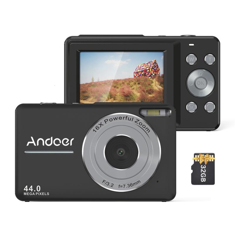 Andoer Portable 1080P Digital Camera Video Camcorder with 32GB Memory Card  |   Digital Camera Cameras & Camcorders Digital Camera