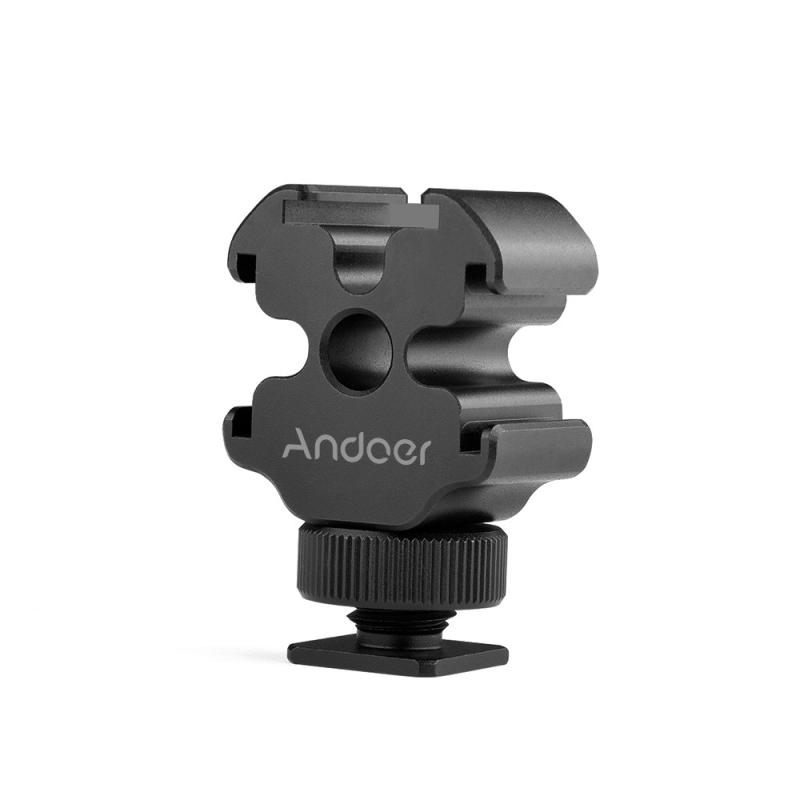 Andoer Portable Aluminum Alloy One-to-Three Cold Shoe Stand Triple Cold Shoe Mount Extension Bracket  |   Balance Shot Hot Mount Other Camera Accessories Balance Shot Hot Mount