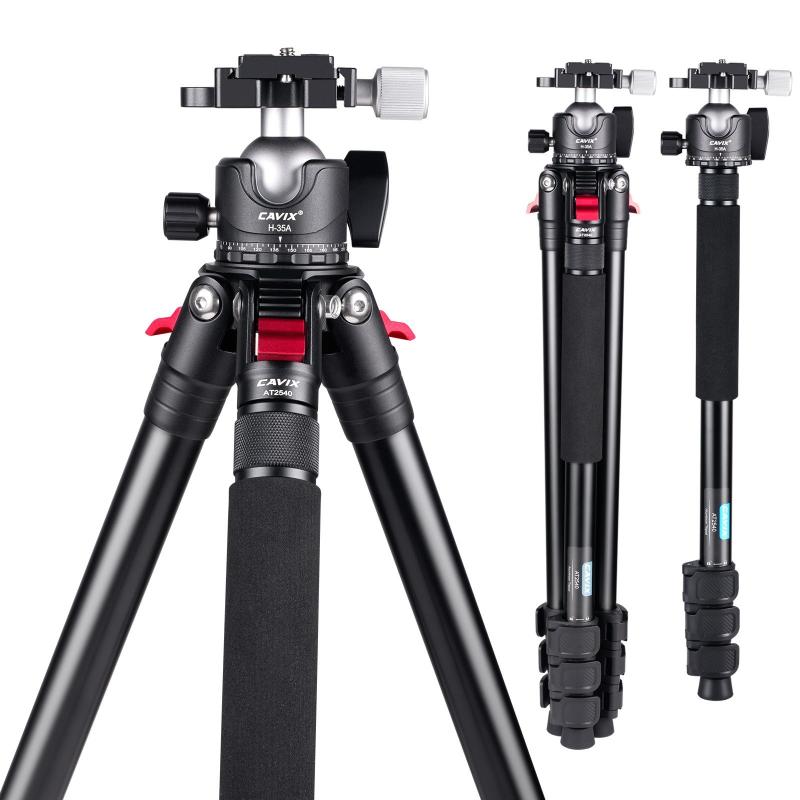 CAVIX AT2542 52.5 Inch Foldable Tripod Camera Stand with Fluid Ball Head  |   Tripod Tripod Tripod