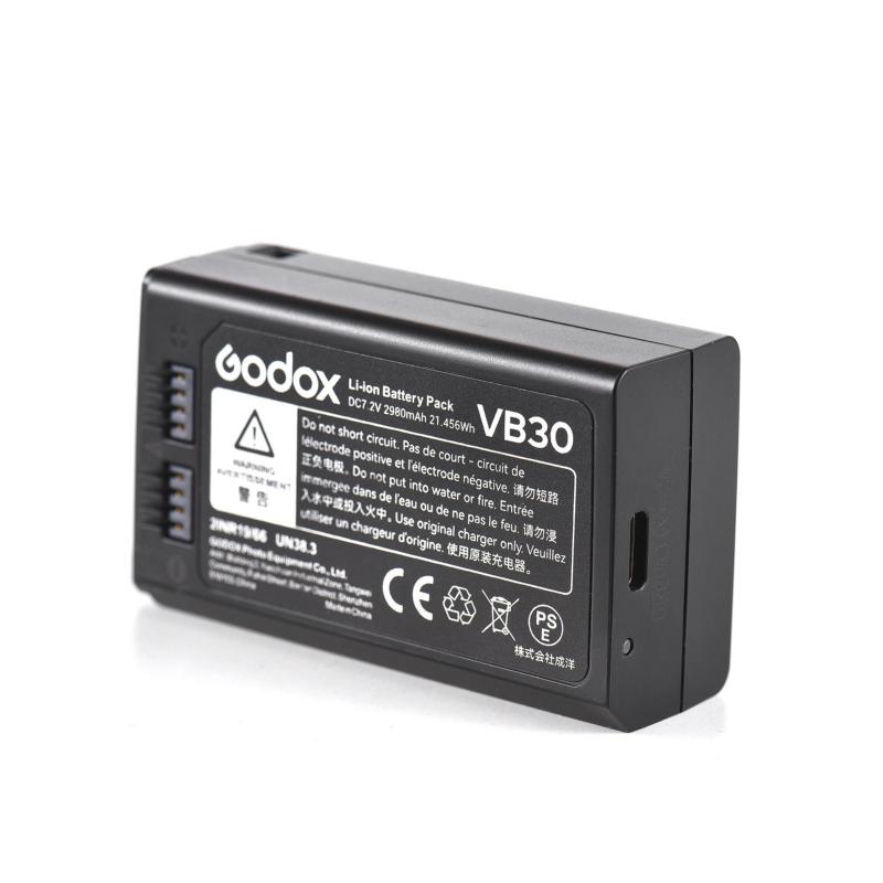 Godox VB30 Battery 7.2V 2980mAh Rechargeable Li-ion Battery for Godox V1 Pro Series Flash Speedlite Accessory  |   Camera Battery & Charger Battery & Charger Accessories Camera Battery & Charger