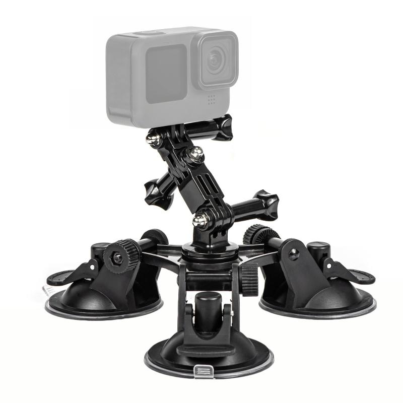 Suction Cup Phone Mount Tri-leg Suction Cup Mount with Sports Camera Adapter Phone Clip and Fixed Screw  |   Other Tripod Accessories Tripods & Supports Other Tripod Accessories