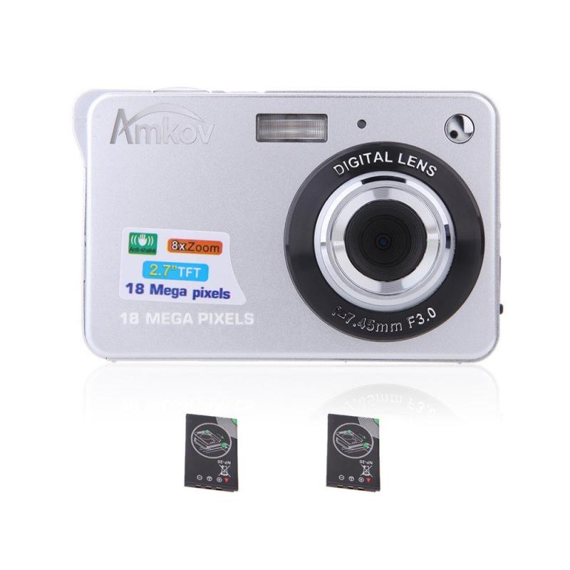 Compact HD Digital Camera Video Camcorder 18MP 2.7″ TFT 8X Zoom Smile Capture Anti-shake with 2pcs Batteries Christmas Festival Gift  |   Digital Camera Cameras & Camcorders Digital Camera